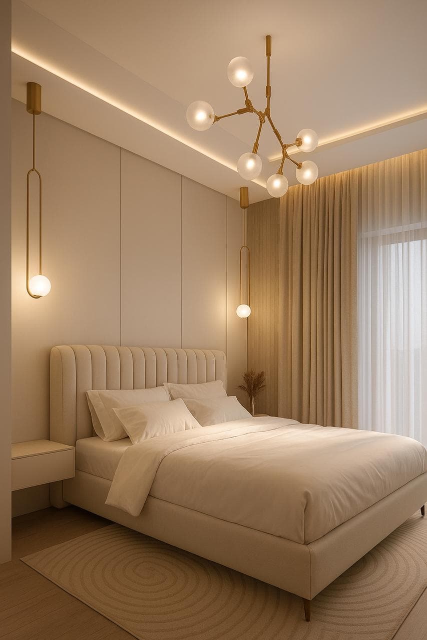 Chambre lin & laiton